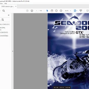 2003 Seadoo GTX 4-Tec LTD Supercharged GTX 4-Tec Supercharged Parts Catalog Manual