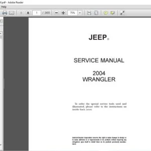 2004 Jeep Wrangler TJ Service Manual - PDF DOWNLOAD