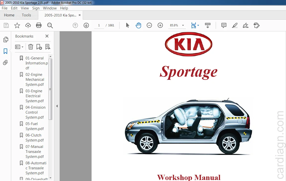 2005-2010 Kia Sportage 2.0L Workshop Manual - PDF DOWNLOAD - Image 3
