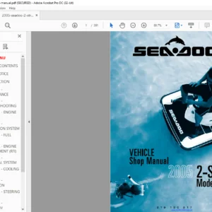 2005 Seadoo 2-Strokes Models Vehicle Shop Manual - PDF DOWNLOAD
