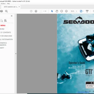 2005 Seadoo GTI Series Operator's Guide Manual - PDF DOWNLOAD