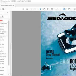 2005 Seadoo ROTAX® 717 and 787 RFI™ Engine Shop Manual - PDF DOWNLOAD