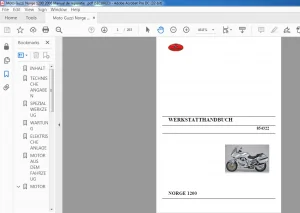 2006 Moto Guzzi Norge 1200 Werkstatthandbuch - PDF DOWNLOAD (GERMAN)