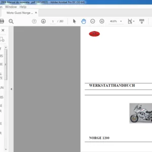 2006 Moto Guzzi Norge 1200 Werkstatthandbuch - PDF DOWNLOAD (GERMAN)