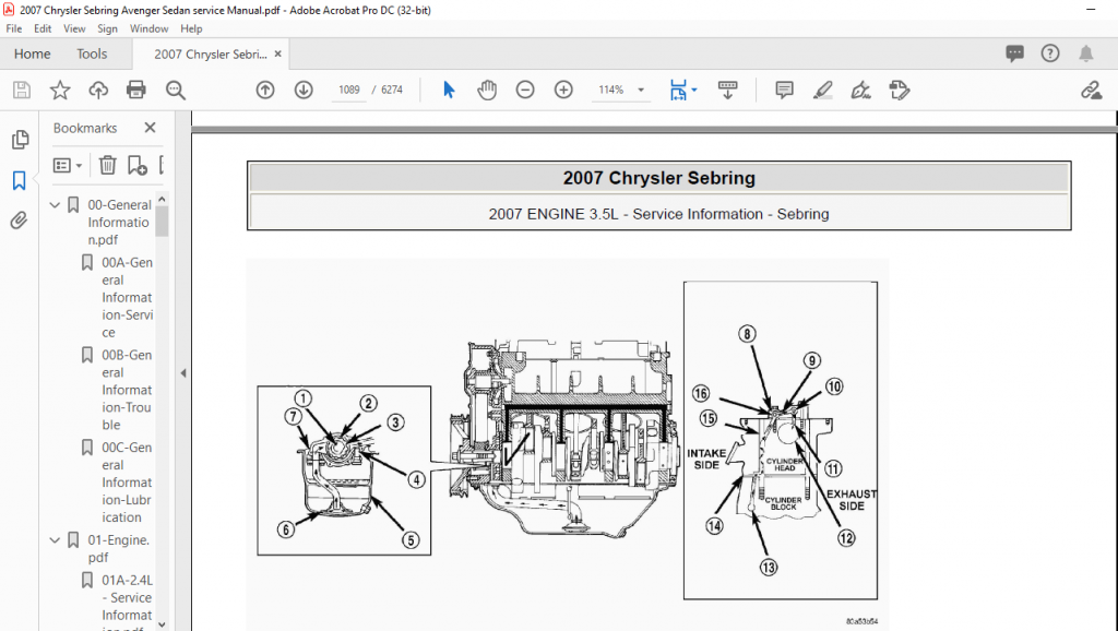 2007 Chrysler Sebring Avenger Sedan service Manual - PDF DOWNLOAD