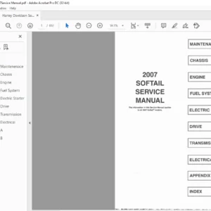 2007 Harley-Davidson Softail Service Manual - PDF DOWNLOAD