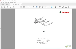 2007 Kverneland ES Spare Parts Manual - PDF DOWNLOAD