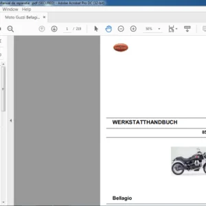 2007 Moto Guzzi Bellagio Werkstatthandbuch - PDF DOWNLOAD (GERMAN)