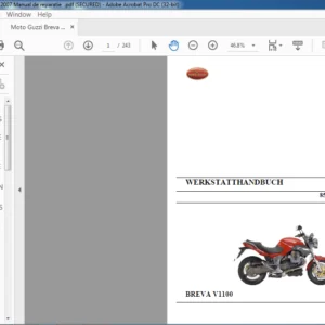 2007 Moto Guzzi Breva V 1100 Werkstatthandbuch - PDF DOWNLOAD (GERMAN)
