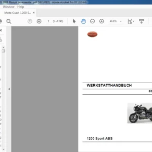 2008 Moto Guzzi 1200 Sport ABS Werkstatthandbuch - PDF DOWNLOAD