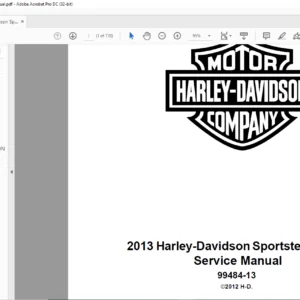 2013 Harley-Davidson Sportster Models Service Manual - PDF DOWNLOAD