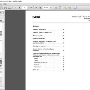 2014-2020 Iveco Daily 6th Gen Service Manual - PDF DOWNLOAD
