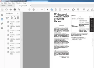 2014 MAZDA 6 Bodyshop Manual - PDF DOWNLOAD