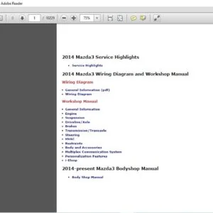 2014 Mazda 3 Workshop Manual - PDF DOWNLOAD