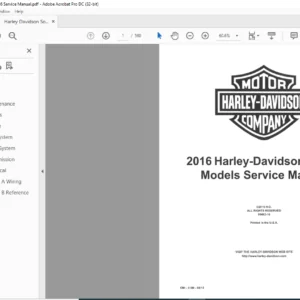 2016 Harley-Davidson Softail Models Service Manual - PDF DOWNLOAD