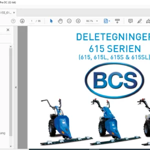 BCS 615 SERIEN 615 615L 615S & 615SL Parts Manual - PDF DOWNLOAD (Norwegian)