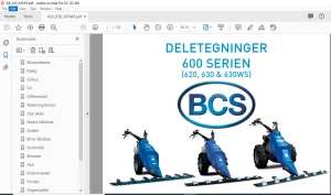 BCS DELETEGNINGER 600 SERIEN 620 630 & 630WS Parts Manual - PDF DOWNLOAD