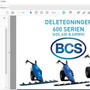 BCS DELETEGNINGER 600 SERIEN 620 630 & 630WS Parts Manual - PDF DOWNLOAD