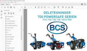 BCS Deletegninger 700 Powersafe Serien 710 728 730 738 740 & 750 Parts Manual - PDF DOWNLOAD ( NORWEGIAN )