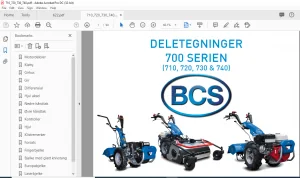 BCS Deletegninger 700 SERIEN 710 720 730 740 Parts Manual - PDF DOWNLOAD (Norwegian)