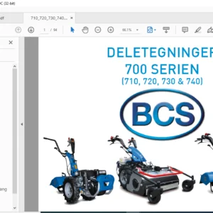 BCS Deletegninger 700 SERIEN 710 720 730 740 Parts Manual - PDF DOWNLOAD (Norwegian)