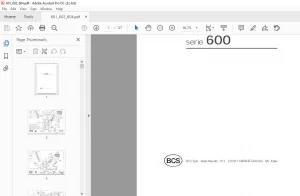 BCS Series 600 Spare Parts Manual - PDF DOWNLOAD
