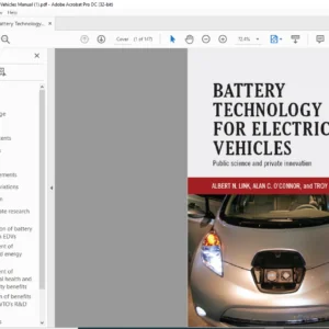 Battery Technology For Electric Vehicles Manual - PDF DOWNLOAD