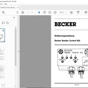 Becker 950 Seeder Control Parts Manual - PDF DOWNLOAD