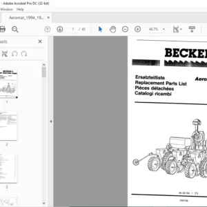 Becker Aeromat 1994 1997 Spare Parts Manual - PDF DOWNLOAD