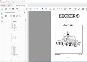 Becker Aeromat 2003 Spare Parts Manual - PDF DOWNLOAD