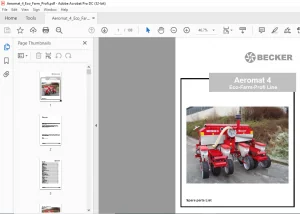 Becker Aeromat 4 Eco-Farm-Profi Line Parts Manual - PDF DOWNLOAD (GERMAN)