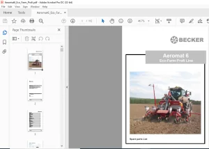 Becker Aeromat 6 Eco- Farm-Profi Line Parts Manual - PDF DOWNLOAD (GERMAN)