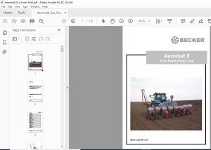 Becker Aeromat 8 Eco Farm Profi Parts Manual - PDF DOWNLOAD (GERMAN)