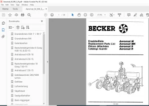 Becker Aeromat M MK S R Spare Parts Manual - PDF DOWNLOAD (GERMAN)
