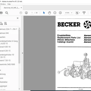 Becker Aeromat M MK S R Spare Parts Manual - PDF DOWNLOAD (GERMAN)