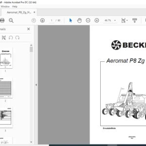 Becker Aeromat P8 Zg HKP Spare Parts Manual - PDF DOWNLOAD