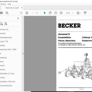 Becker Aeromat S 2 Spare Parts Manual - PDF DOWNLOAD (GERMAN