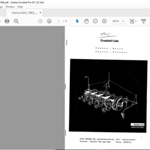 Becker Centra Drill 1965-1968 Spare Parts Manual - PDF DOWNLOAD