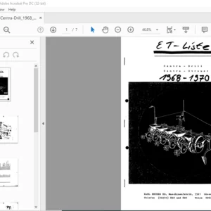 Becker Centra Drill 1968-1970 Spare Parts Manual - PDF DOWNLOAD