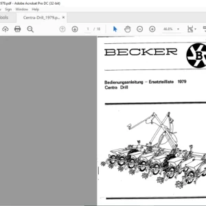 Becker Centra Drill 1979 Spare Parts Manual - PDF DOWNLOAD