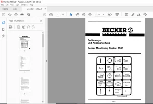 Becker Monitor 1500 Spare Parts Manual - PDF DOWNLOAD (GERMAN)