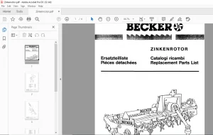 Becker Zinkenrotor Parts Manual - PDF DOWNLOAD