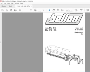 Bellon DF4000 Spare Parts List Manual - PDF DOWNLOAD
