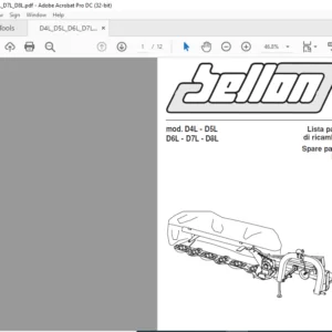 Bellon DF4000 Spare Parts List Manual - PDF DOWNLOAD