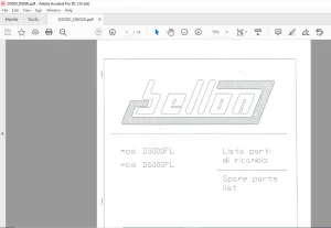 Bellon D5000FL D6000FL Spare Parts List Manual - PDF DOWNLOAD
