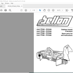 Bellon FF220-FF/C220 FF240-FF/C240 FF280-FF/C280 FFЗ00-FF/CЗ00 Spare Parts List Manual - PDF DOWNLOAD