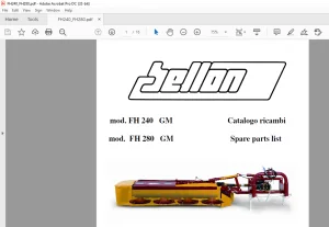 Bellon FH240 FH280 Spare Parts List Manual - PDF DOWNLOAD