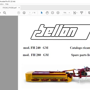 Bellon FH240 FH280 Spare Parts List Manual - PDF DOWNLOAD