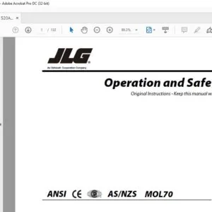 JLG Model 520AJ PVC 2007 Operation & Safety Manual (31217154) - PDF DOWNLOAD