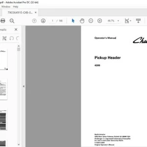 Challenger 4300 Pickup Header Operator's Manual 79036491E - PDF DOWNLOAD